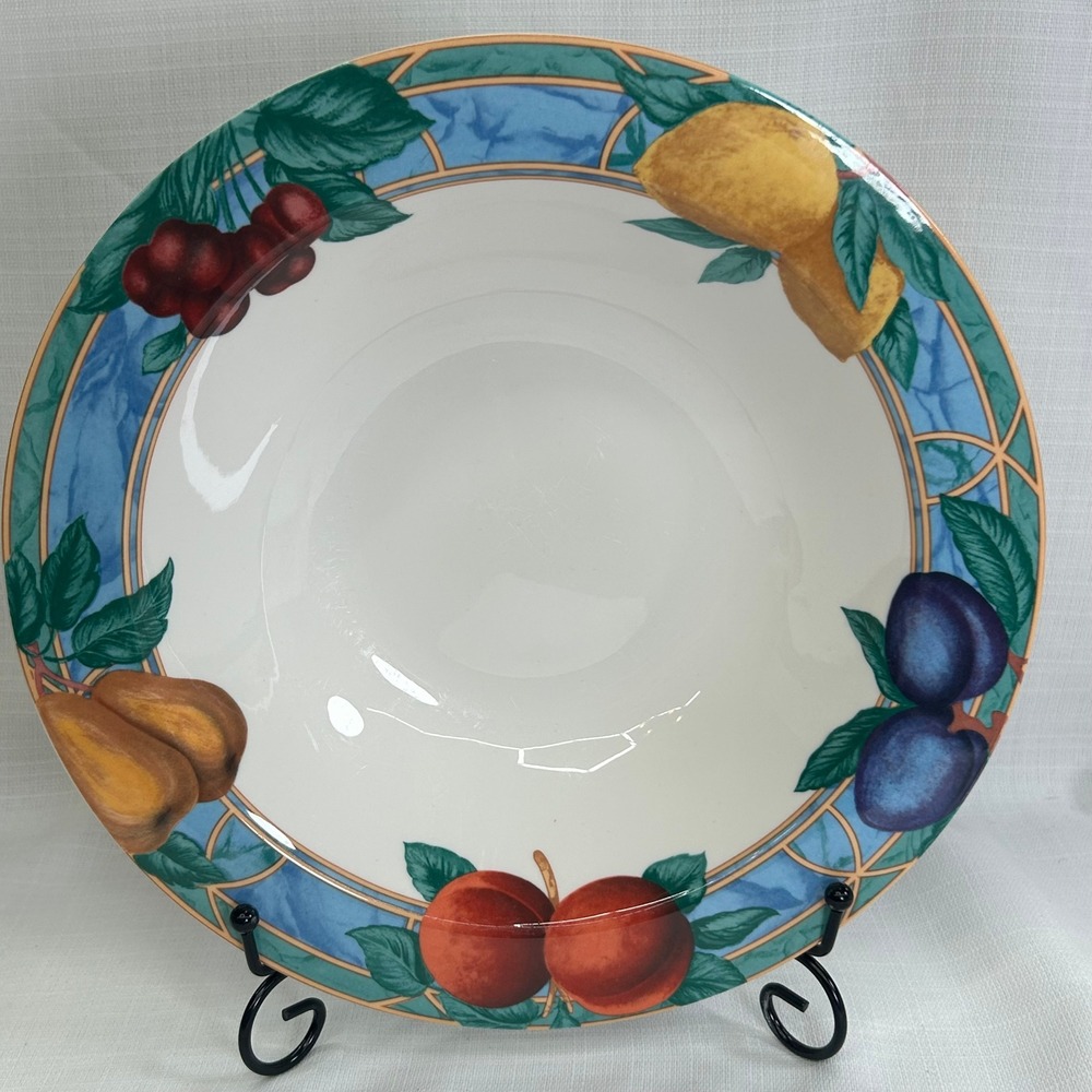 Vintage Victoria & Beale Forbidden Fruit Vegetable Serving Bowl 10.5" Porcelain